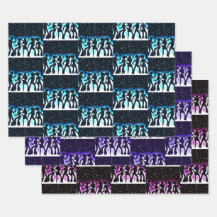 Retro Dance Party Collectie Inpakpapier Vel