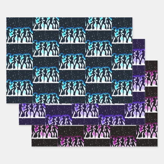 Retro Dance Party Collectie Inpakpapier Vel (Set)