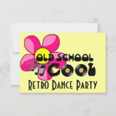 Retro Dance Party - Old School Cool Vinyl Records Kaart (Voorkant)