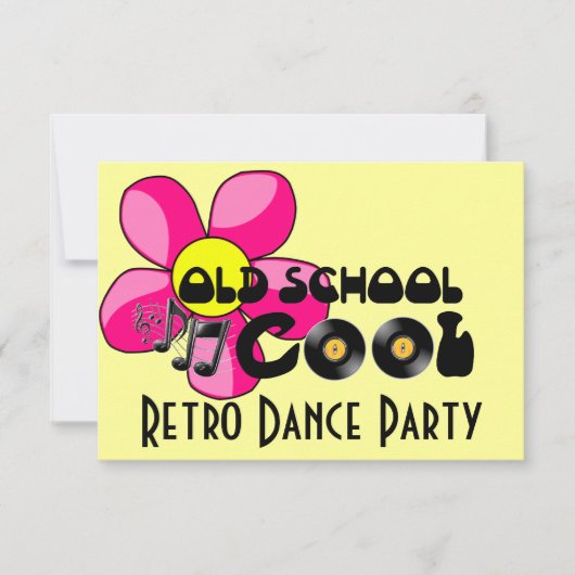 Retro Dance Party - Old School Cool Vinyl Records Kaart (Voorkant)