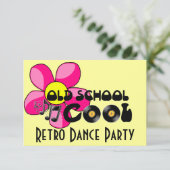 Retro Dance Party - Old School Cool Vinyl Records Kaart (Staand voorkant)