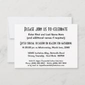 Retro Dance Party - Old School Cool Vinyl Records Kaart (Achterkant)