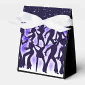 Retro Dance Party Paarse Tent Bedankdoosjes (Voorkant Zijde)