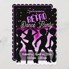 Retro Dance Party roze Kaart