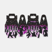 Retro Dance Party roze kabel Bedankdoosjes (Uitgevouwen)