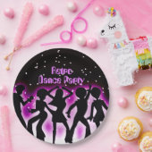 Retro Dance Party roze Papieren Bordje (Feest)