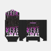 Retro Dance Party Roze Tent Bedankdoosjes (Uitgevouwen)