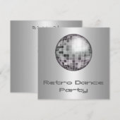 Retro Dance Party Uitnodiging (Voorkant / Achterkant)