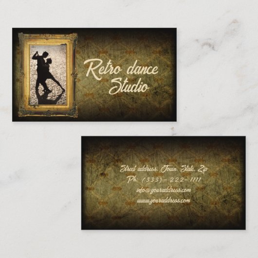 Retro Dance Studio Jazz & Tap Danslessen Visitekaartje (Voorkant / Achterkant)
