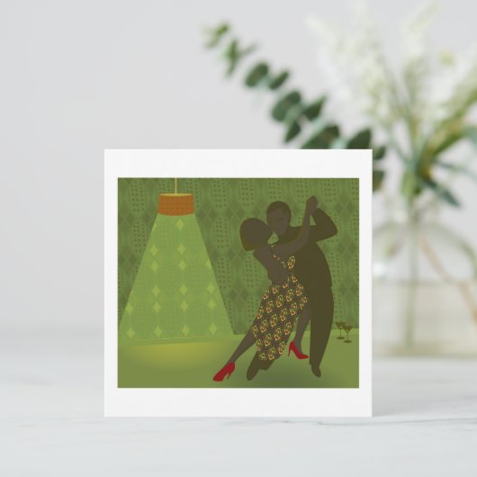 Retro Dance Uitnodiging (Staand voorkant)