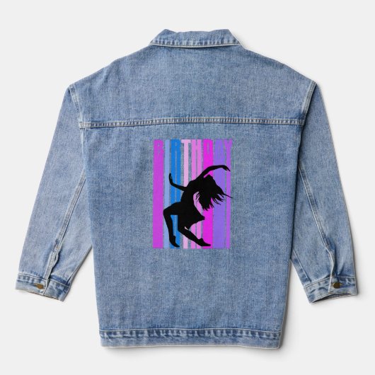 Retro Dance Vrouwen Verjaardag Dancing Squad Denim Jacket (Achterkant)