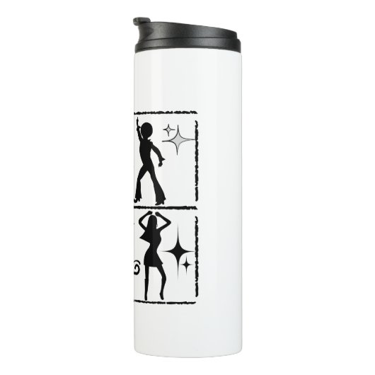 Retro Dance Wall.w Thermosbeker (Geroteerd rechts)