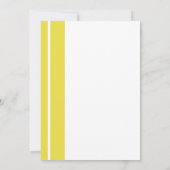 Retro Dandelions Yellow Minimalist Weddenschap Kaart (Achterkant)