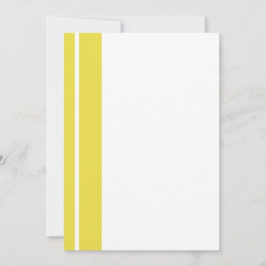 Retro Dandelions Yellow Minimalist Weddenschap Kaart (Achterkant)