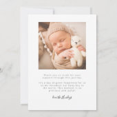 Retro Dank je Kaart voor geboorteaankondiging (Achterkant)