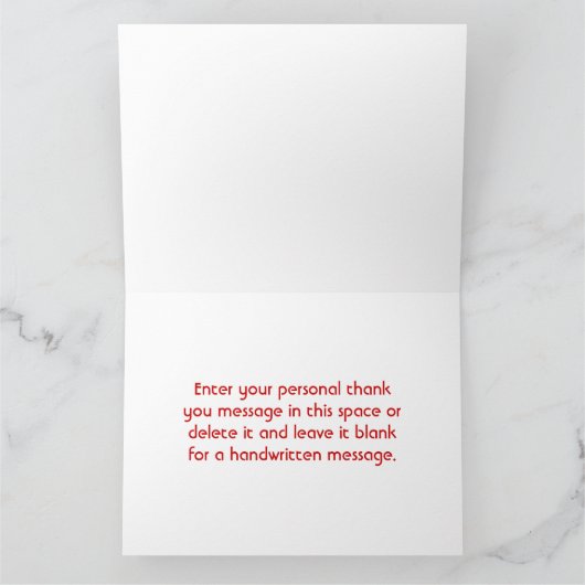 retro DANK U Bedankkaart (Binnen)