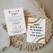 Retro dank u kaart Sjabloon voor kleine bedrijven