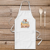 Retro Dankbaar Dankbaar Gezegend Monogram Naam Standaard Schort