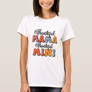 Retro Dankbaar Mama Dankbaar Mini - Herfst T-shirt