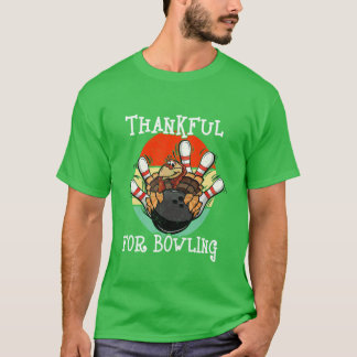 Retro Dankbaar Voor Bowling Seizoen Kalkoen Thanks T-shirt