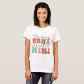Retro Dankbare Mama Dankbare Mini - Herfst T-shirt (Voorkant volledig)