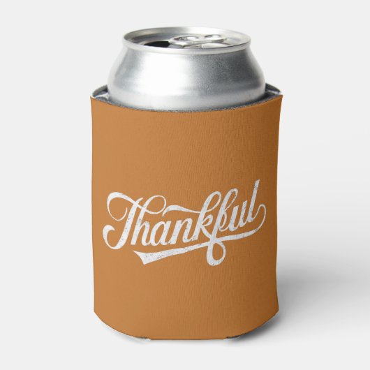 Retro Dankbare Thanksgiving Herfst Cadeau Blikjeskoeler (Blikje Voorkant)