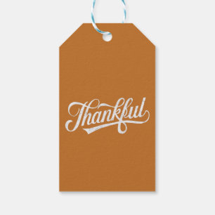 Retro Dankbare Thanksgiving Herfst Cadeau Cadeaulabel