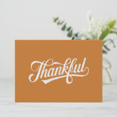 Retro Dankbare Thanksgiving Herfst Cadeau Feestdagenkaart (Staand voorkant)