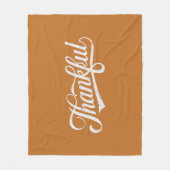 Retro Dankbare Thanksgiving Herfst Cadeau Fleece Deken (Voorkant)
