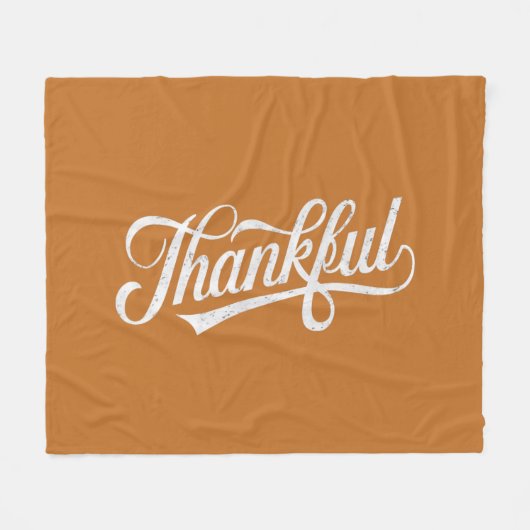 Retro Dankbare Thanksgiving Herfst Cadeau Fleece Deken (Voorkant (Horizontaal))