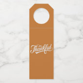 Retro Dankbare Thanksgiving Herfst Cadeau Flessenhanger (Voorkant)