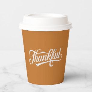 Retro Dankbare Thanksgiving Herfst Cadeau Papieren Bekers