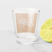 Retro Dankbare Thanksgiving Herfst Cadeau Shot Glas (Achterkant)