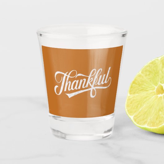 Retro Dankbare Thanksgiving Herfst Cadeau Shot Glas (Voorkant)