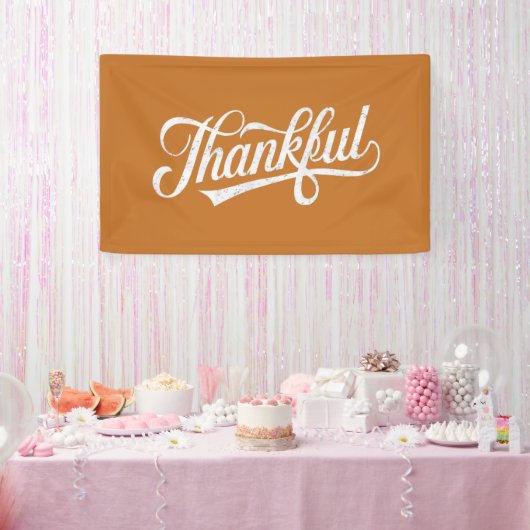 Retro Dankbare Thanksgiving Herfst Cadeau Spandoek (Feest)