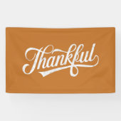 Retro Dankbare Thanksgiving Herfst Cadeau Spandoek (Horizontaal)