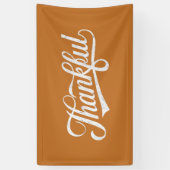 Retro Dankbare Thanksgiving Herfst Cadeau Spandoek (Verticaal)