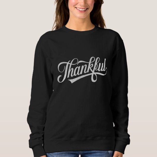 Retro Dankbare Thanksgiving Herfst Cadeau Trui (Voorkant)