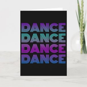 Retro Dans Ik Hou van Dansen Danser Tiener Student Kaart