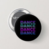 Retro Dans Ik Hou van Dansen Danser Tiener Student Ronde Button 5,7 Cm (Voorkant /achterkant)