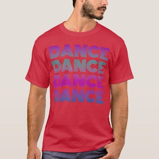 Retro Dans Ik Hou van Dansen Danser Tiener Student T-shirt (Voorkant)