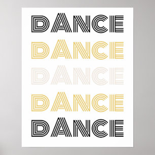 Retro dans typografie – Motivatie muurkunst Poster