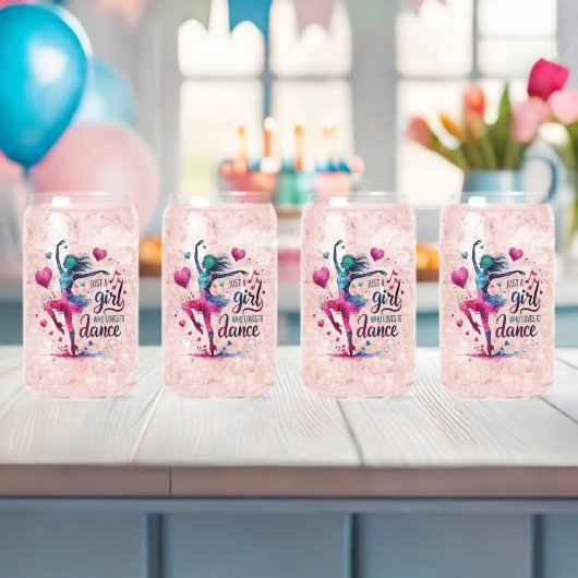 Retro Dansen Gewoon Een Meisje Dat Liefst Danst Blikvorm Glas (Insitu (Baby Shower))