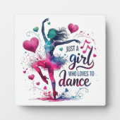 Retro Dansen Gewoon Een Meisje Dat Liefst Danst Fotoplaat (Voorkant)
