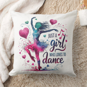 Retro Dansen Gewoon Een Meisje Dat Liefst Danst Kussen