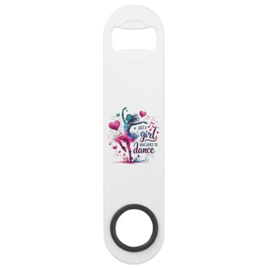 Retro Dansen Gewoon Een Meisje Dat Liefst Danst Speed Flessenopener (Voorkant)