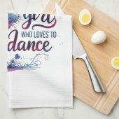 Retro Dansen Gewoon Een Meisje Dat Liefst Danst Theedoek (Quarter Fold)