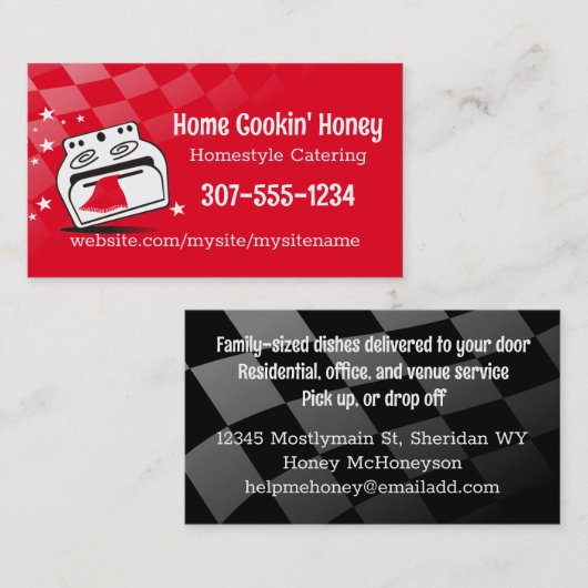 retro dansen kachel oven visitekaartje bruin, H... (Voorkant / Achterkant)