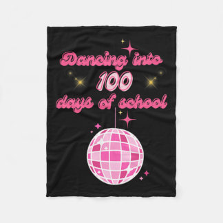Retro dansen naar 100 dagen school met roze Di Fleece Deken