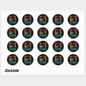 Retro  dansen voor dansers ronde sticker (Vel)
